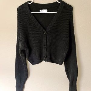 Black Hollister Cropped Sweater